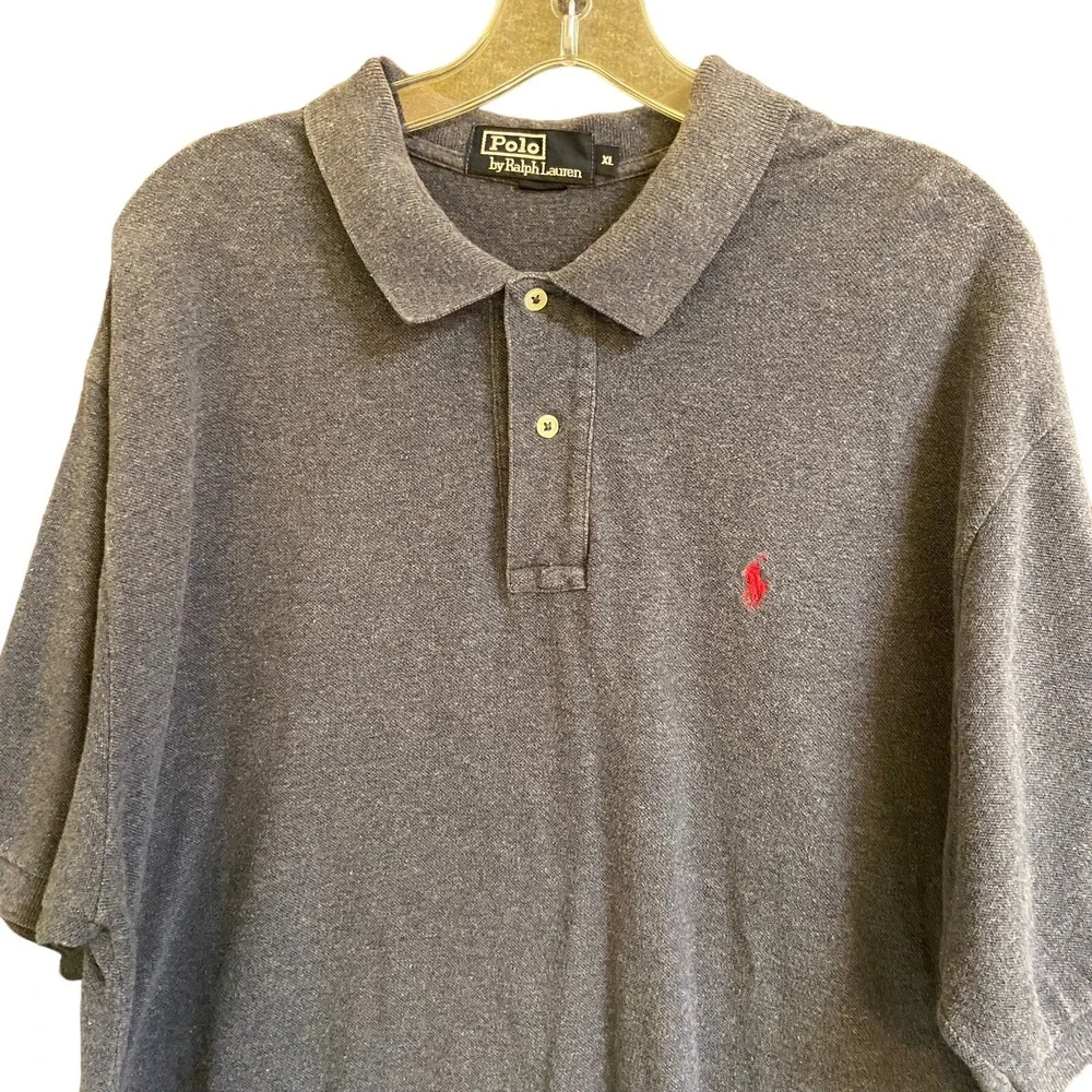 Ralph‎ Lauren Men's Polo Shirt Sz XL Gray Golf Red Pony Logo